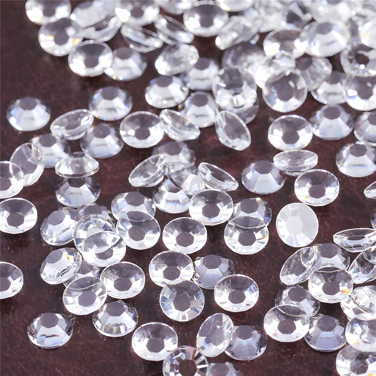 Flatback Rhinestones Round Gems for Nails Art and Crafts 2000Pcs SS16 4mm Glitter Crystals Stone DIY Bags Clothes Shoes (Transparent White)