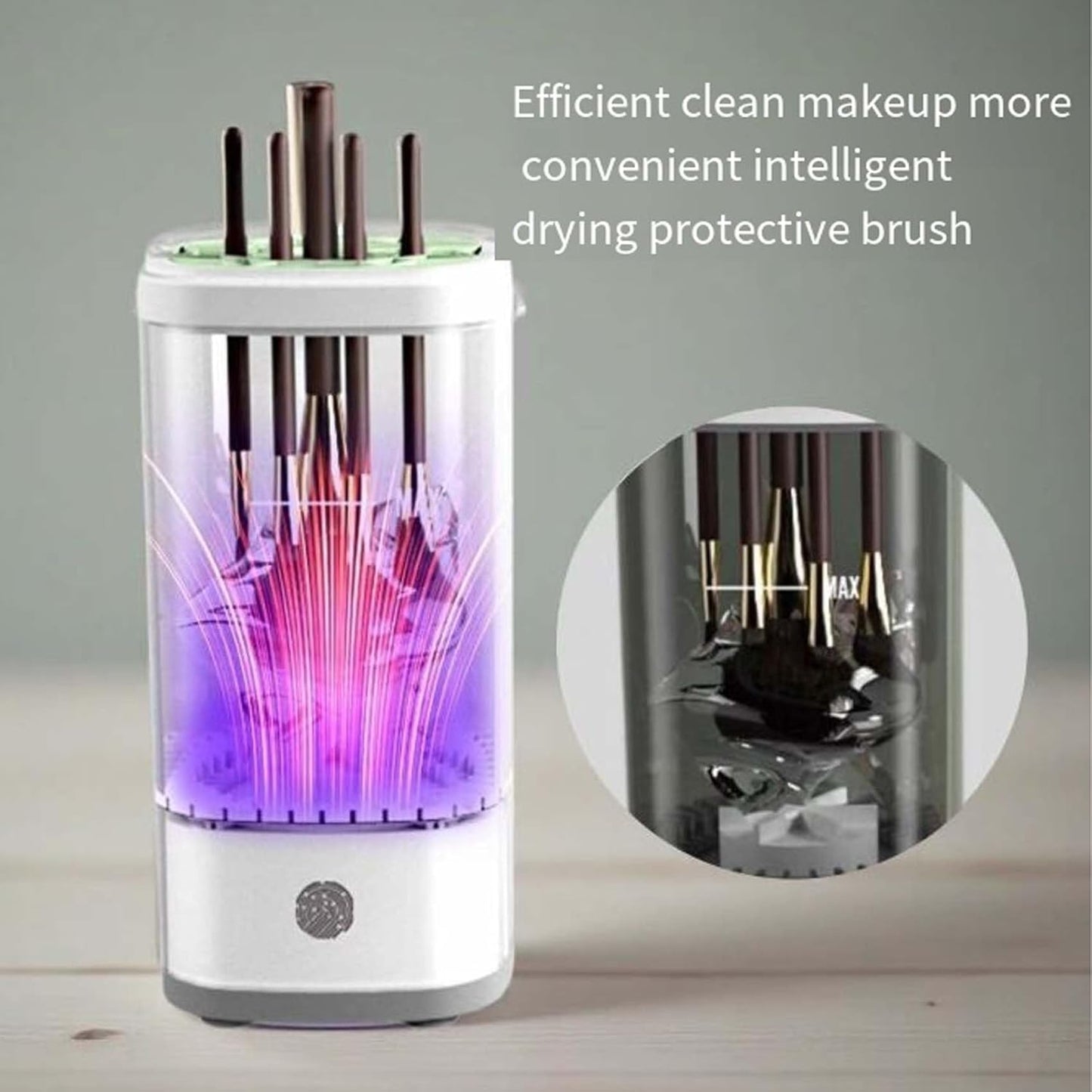 Wavearnn Electric Makeup Brush Cleaner,2025 upgrade 2-in-1 Electric Makeup Brush Automatic Cleaner,Efficient Deep Cleaning All Types Of Brushes,For All Types Of Brushes Set (charge,Black)