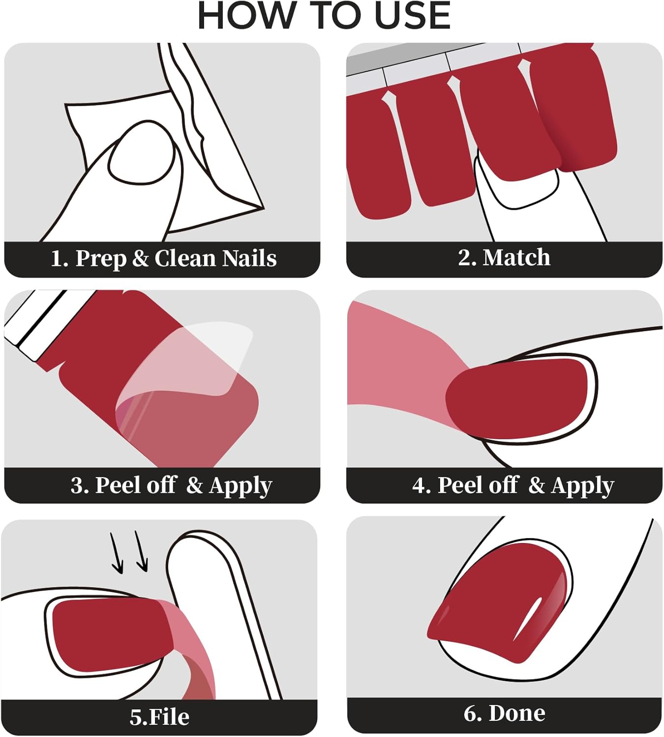 Nail Polish Strips, 20Pcs Salon Quality Gel Nail Stickers, Easy Long Lasting Wraps for Short Nails no UV Light Needed (Gradient White Flower)