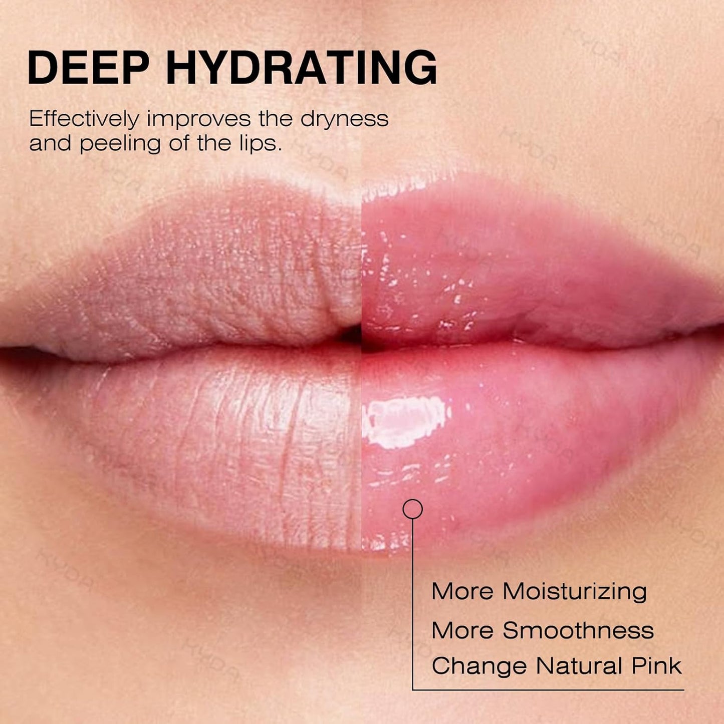 KYDA 2 Pcs Transferproof Color Changing Lipstick with Gold Flakes, Changes from Clear to Sheer Pink, Moisturizing Tinted Lip Balm, Deep Nourishment, PH Changing Lipstick, Glossy Shine Lip Stain