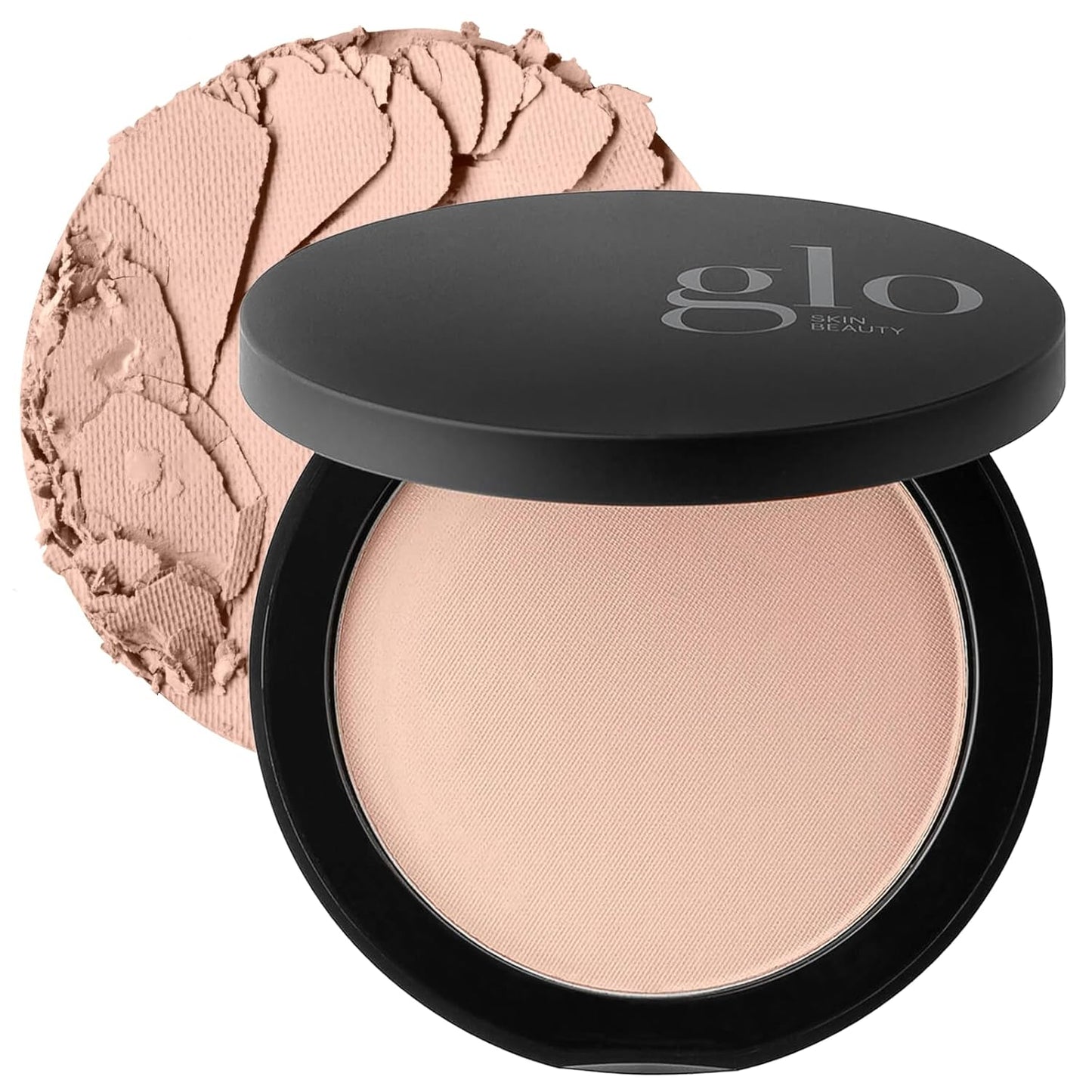 Glo Skin Beauty Pressed Base Powder Foundation Makeup (Beige Light) - Flawless Coverage for a Radiant Natural, Second-Skin Finish