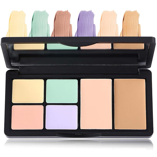 Color Correcting Concealer Palette,Concealer Contour Palette Long Lasting Makeup Cream Contour Palette,Contouring Foundation Highlighting Corrector Concealer Palette for Dark Circles & Blemish(#01)