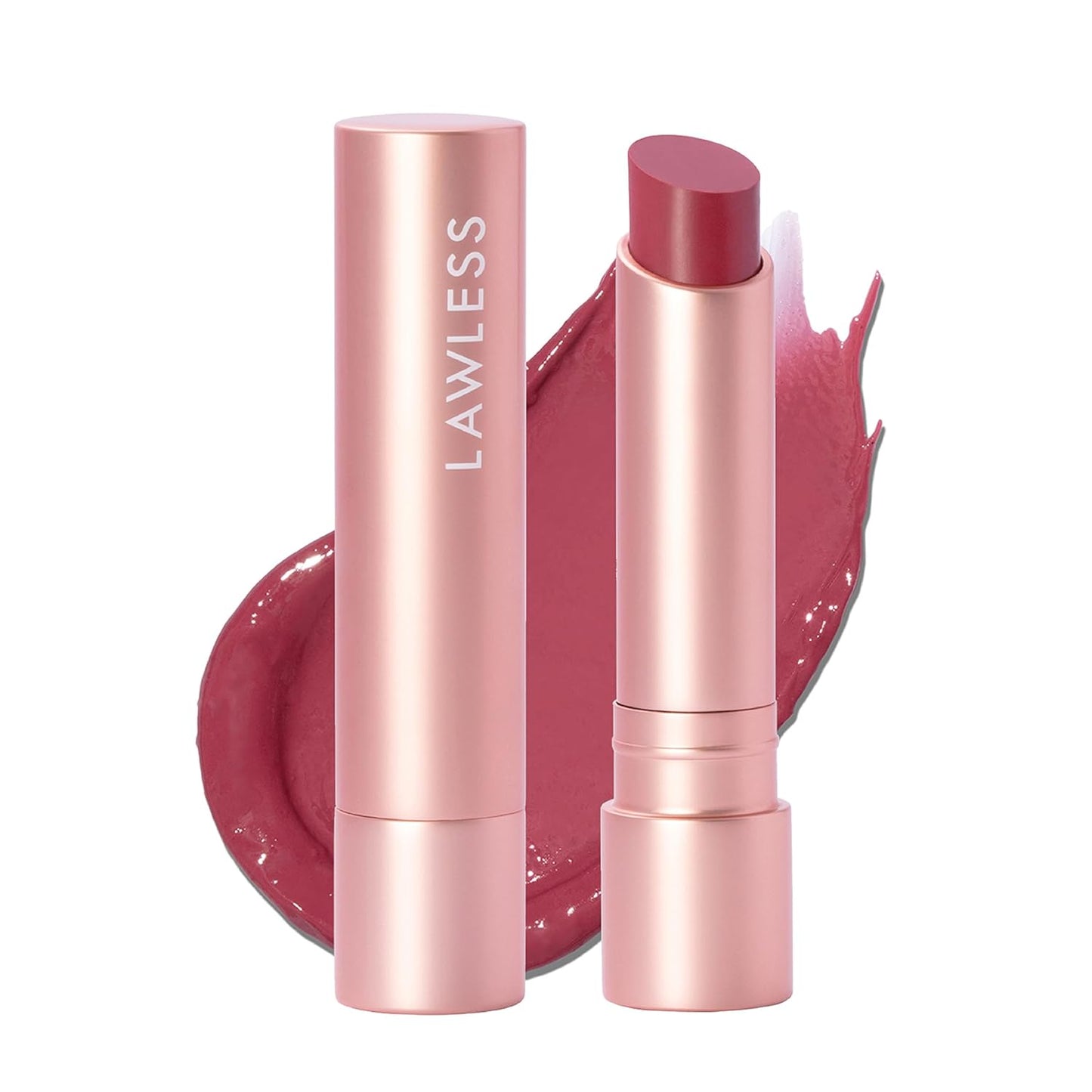 LAWLESS Forget the Filler Lip Plumping Line Smoothing Tinted Balm, Lover, Pink, 0.1 Ounce / 2.9 g