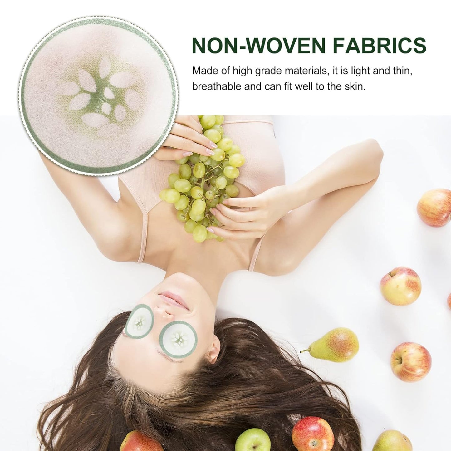 100pcs Spa Cooling Eye Pads Moisturizing Eye Masks Eye Sheet Non Woven Eye Care Patches for Skincare Spa Wrap Moisture Retention