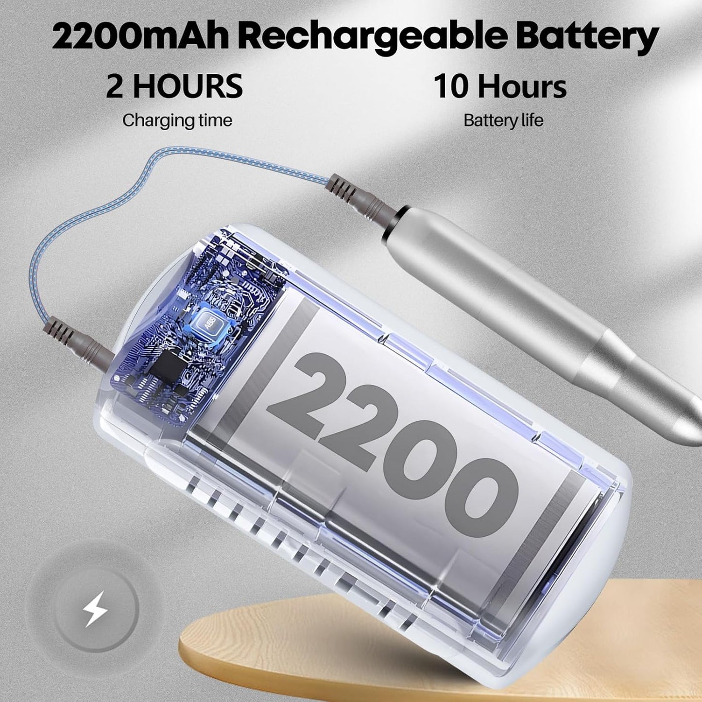 Electric Nail Drill Portable Nail Drill Professional 30000 RPM 13 Salon Quality Drill bits 50 Sanding Bands Portable & Low Noise for Acrylic Nails Gel Polishing Removing Bits Kit for Home Use