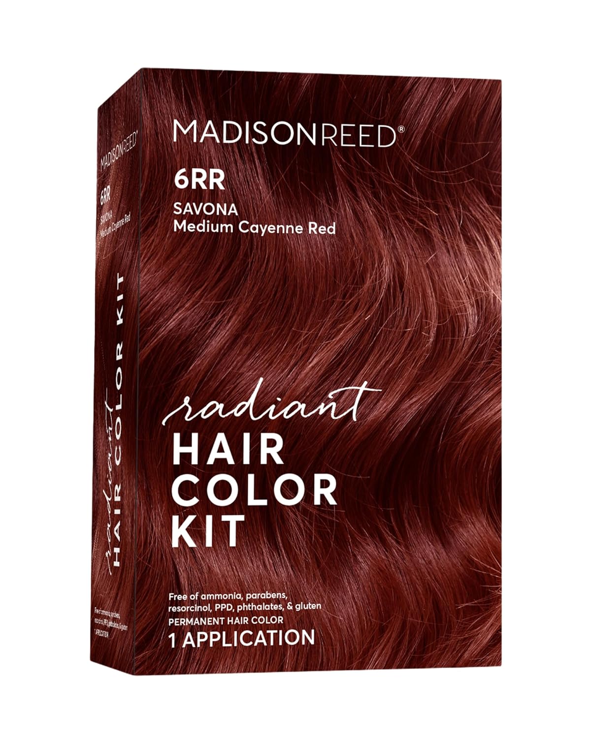 Madison Reed Radiant Hair Color Kit | 6RR Medium Vibrant Cayenne Red (Savona Scarlet) Vivid Color-Enhancing Formula | Salon-Quality Permanent Hair Dye | PPD-Free & Ammonia-Free |1 Pack
