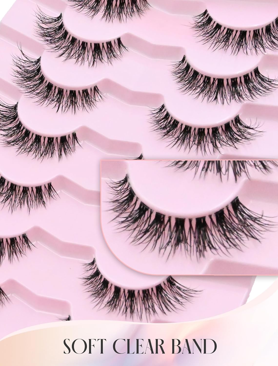 False Eyelashes Cat Eye Lashes Wispy Lashes Fake Lashes Natural Lashes Fake Eyelashes Natural Eyelashes Mink Lashes K4