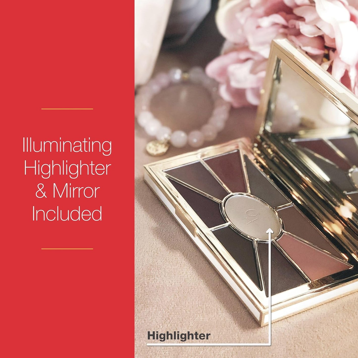 Mirabella Eye Love You Neutral Shimmer Eyeshadow Palette - Makeup Palette w/Ultra Pigmented Pressed Powders, Creamy Matte & Shimmer Metallic Eyeshadow Palette - Undressed