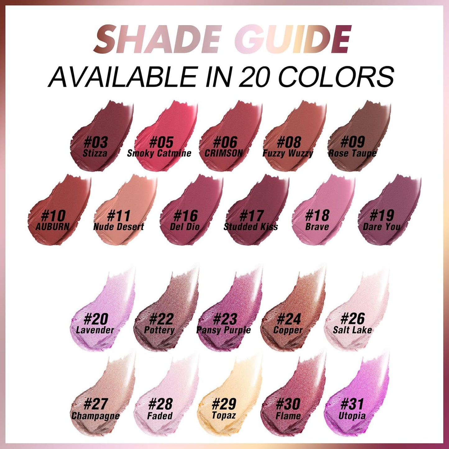 FOCALLURE Ultra Chic Matte Lipstick,Rich Vitamin E Lip Crayon,Lightweight Matte Color without Drying or Fading,Long Lasting Waterproof Lips Makeup,AUBURN