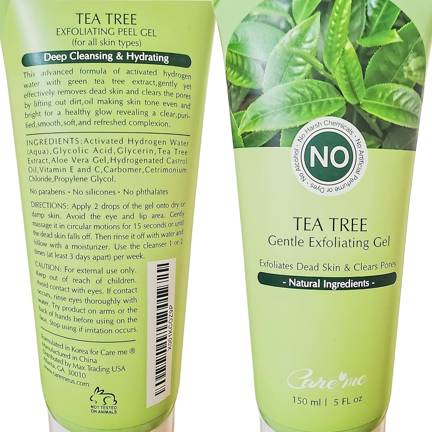 Facial Exfoliating Gel, Non-Scrub Gentle Exfoliantor for Face & Body, Exfoliates, Peels, and Removes Dead Skin Cells, Reveals Glowing, Brighter Skin, 150 ml/5 fl oz