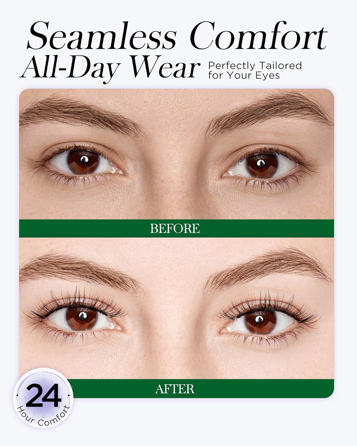 BEYELIAN Magnetic Eyelashes with Applicator, Upgrade Magnetic Lashes Natural Look, Reusable Soft Magnetic Eyelash No Glue Needed, Easy Apply for Eye Makeup (Lightweight & Comfortable)