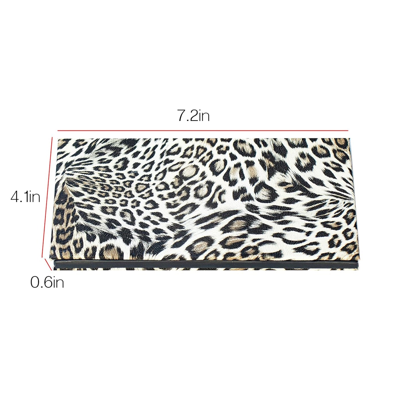 Mermaid Empty Magnetic Palette, Fish scale Empty Magnetic Palette for Highlighters Eyeshadows Lipstick Blush Powder Rectangle Large size (Leopard Grain)