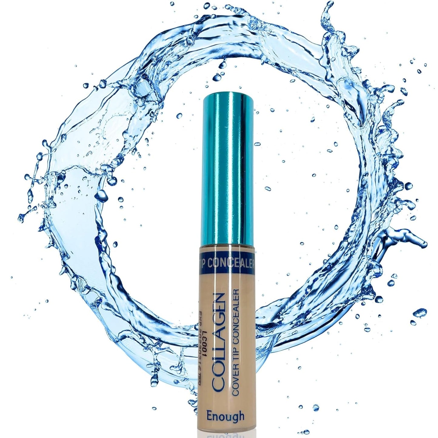 Enough Collagen Cover Tip Concealer - Full Coverage Concealer for Flawless Skin (#03 Natural beige, 0.31oz / 9g)