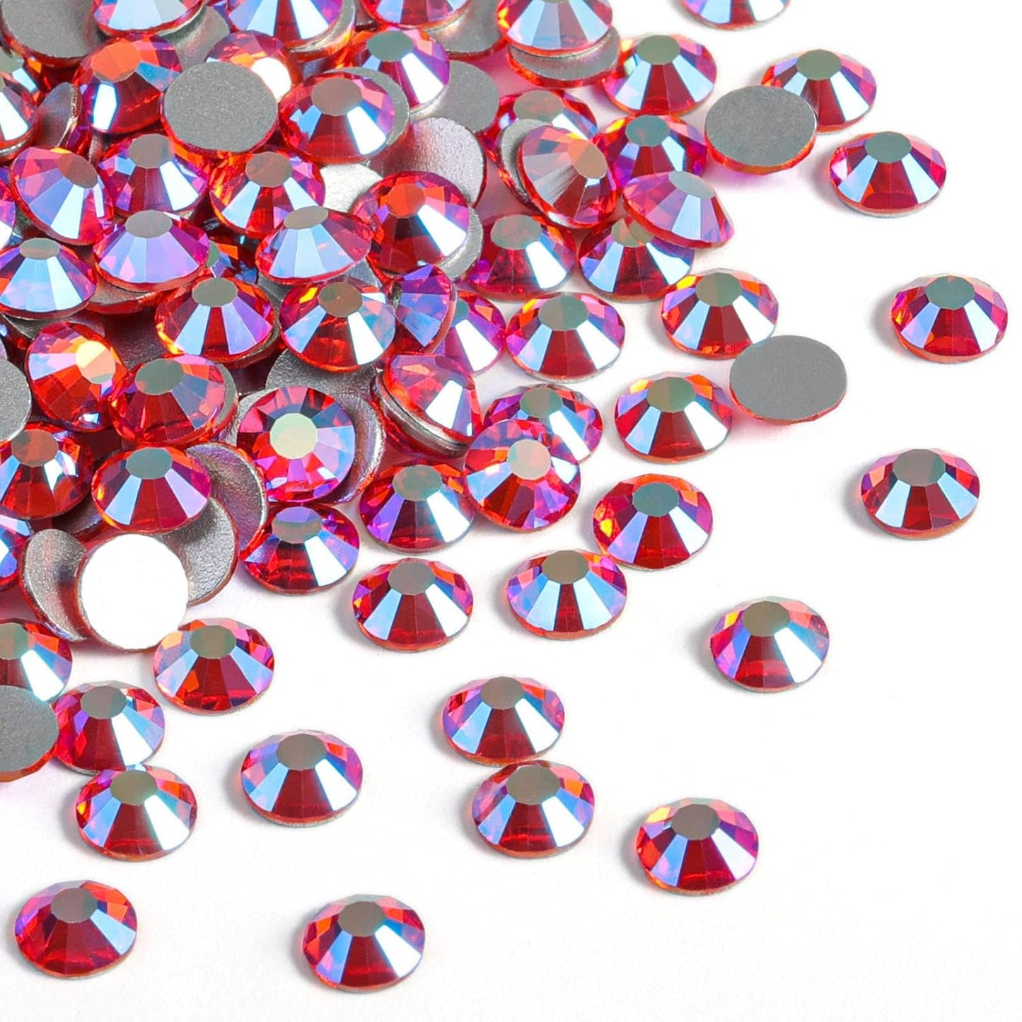 BEADSLAND 1440 Pieces Flat Back Crystal Rhinestones Round Gems,Hyacinth AB,SS10,2.7-2.9mm