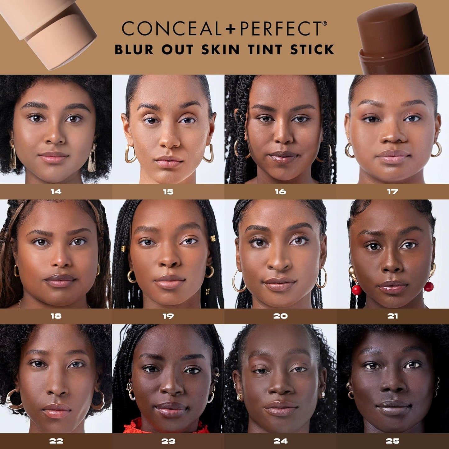 Milani Conceal + Perfect - Skin Tint Stick, Blur Out Tinted Moisturizer Makeup, Shade 018