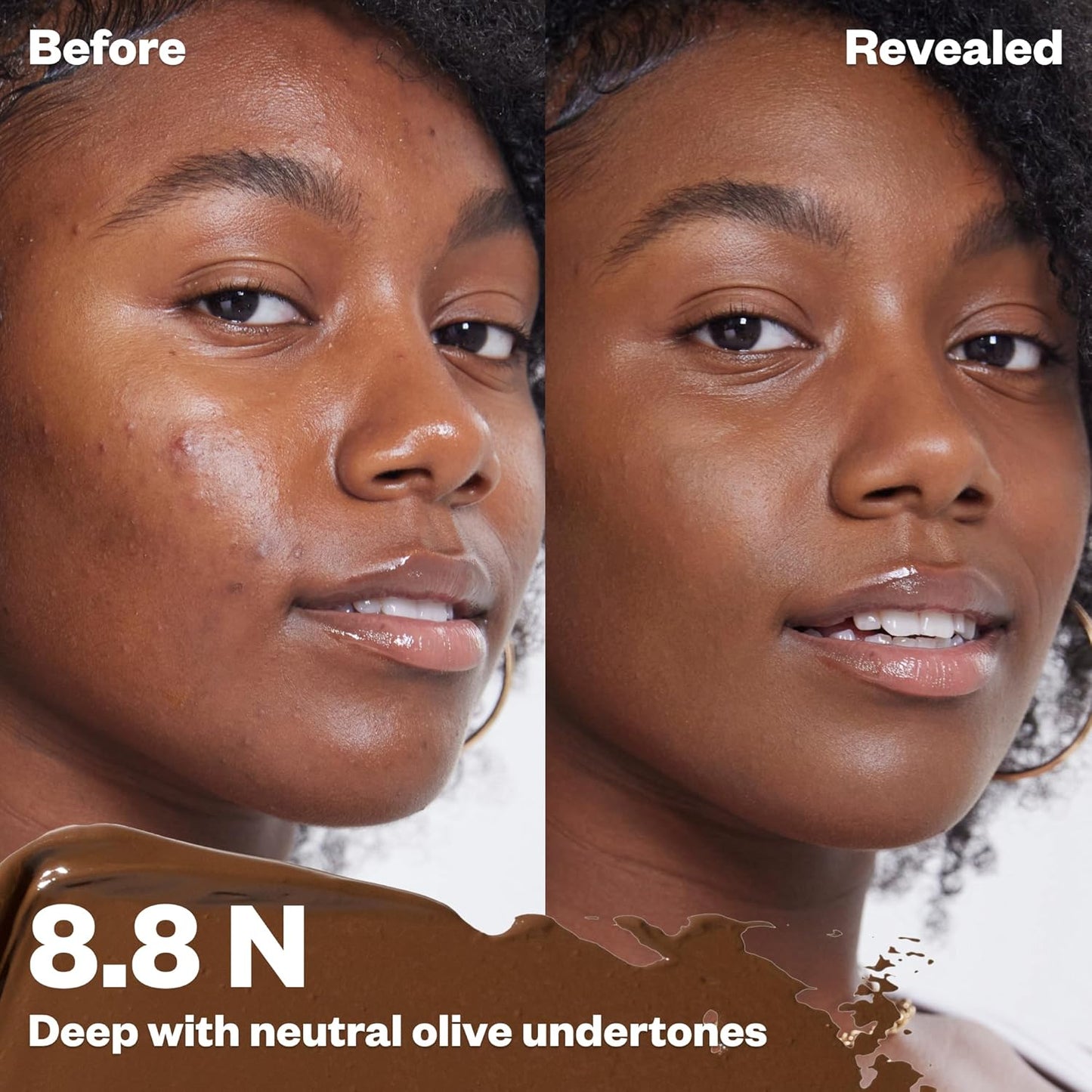 Kosas Revealer Concealer - Medium Coverage Makeup with Hyaluronic Acid, Conceals Dark Circles Under Eyes, Dark Spots and Blemishes + Brightens, Hydrates, Long-Lasting & Vegan, (Tone 8.8 N)