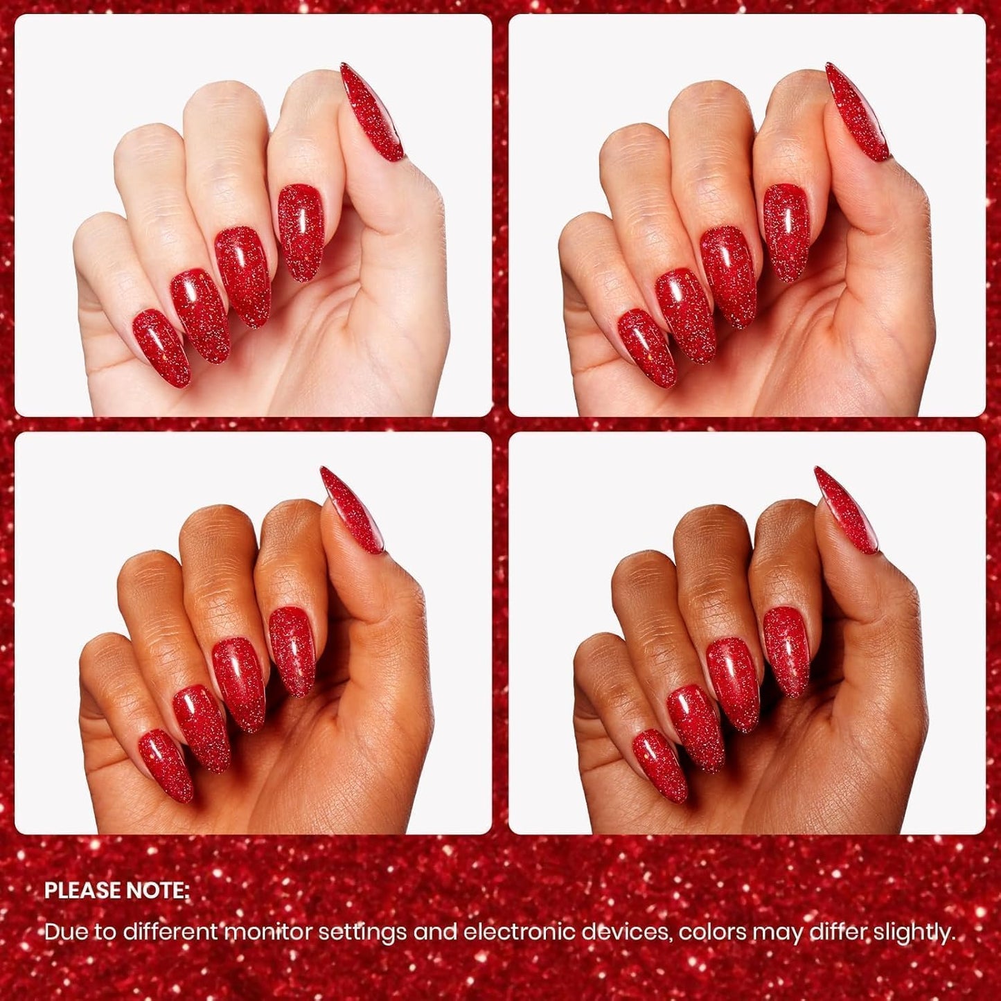 Beetles Glitter Gel Nail Polish 9ml Red Gel Polish Soak Off LED UV Lamp Shimmer DIY Decoration Salon Gifts for Women