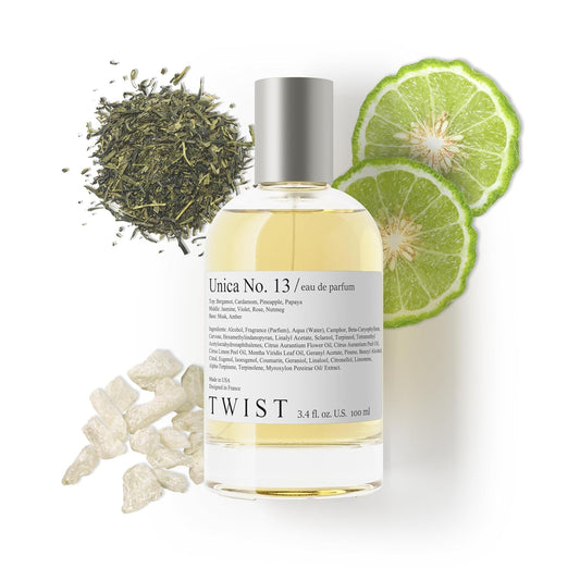 Twist Unica No. 13 - Eau De Parfum Inspired by Calv. K One, Long-Lasting Perfume For Women & Men, Green Tea & Bergamot, Vegan, Clean Ingredients, Unisex, Fragrance - Spray 100 ml | 3.4 fl. oz.