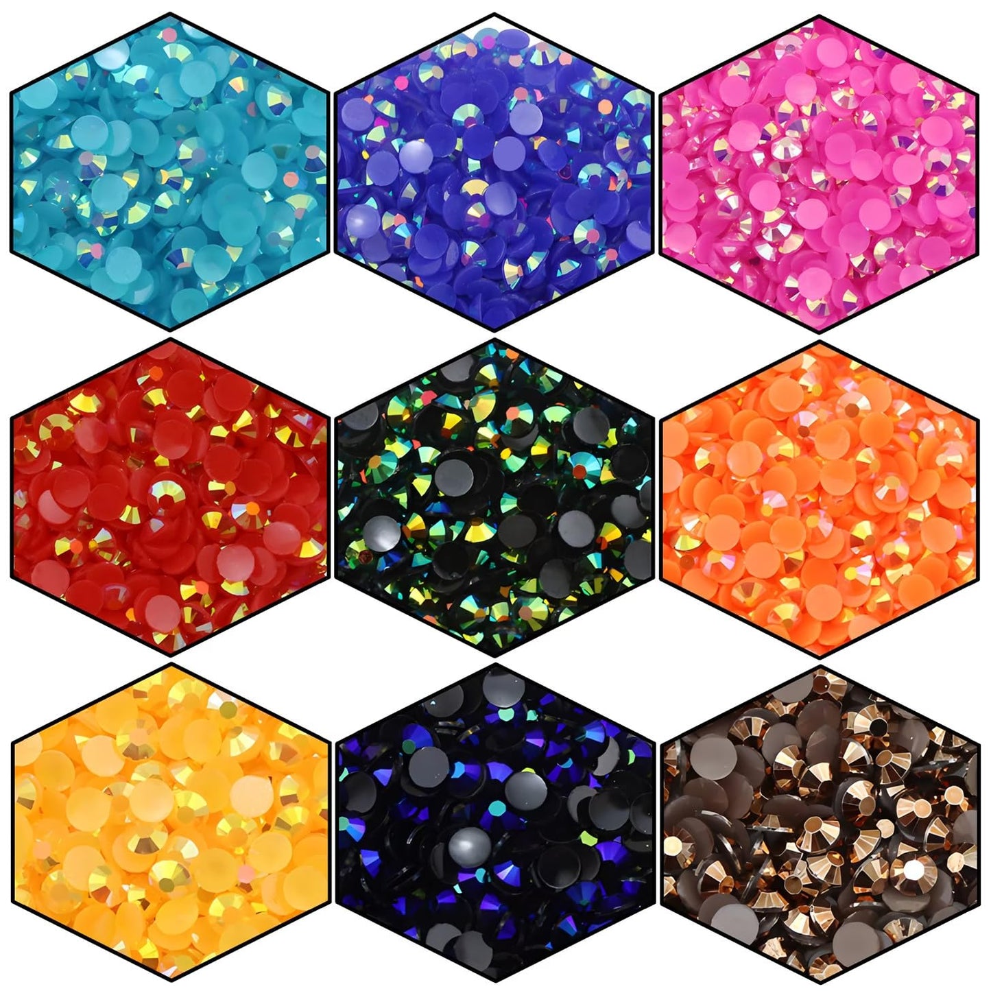 2250 Pcs SS16 4mm AB Flatback Rhinestones for Nails Art Crafts Glitter Round Shine Gems Crystals DIY Clothes Shoes （Sapphire AB）
