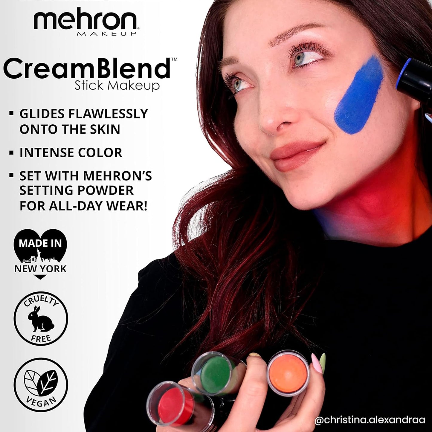 Mehron Makeup CreamBlend Stick | Face Paint, Body Paint, & Foundation Cream Makeup | Body Paint Stick .75 oz (21 g) (Monster Grey)