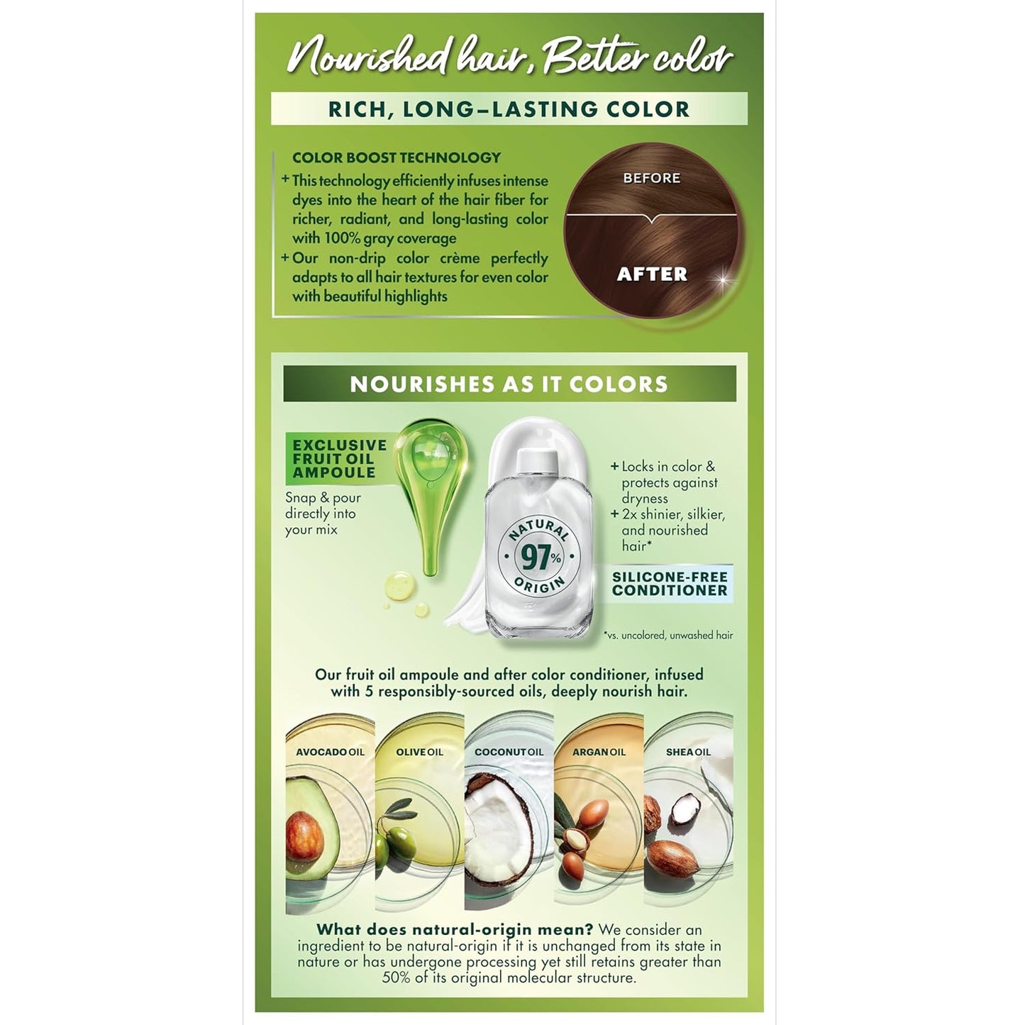 Garnier Hair Color Nutrisse Nourishing Creme, 535 Medium Golden Mahogany Brown (Chocolate Caramel) Permanent Hair Dye, 1 Count (Packaging May Vary)