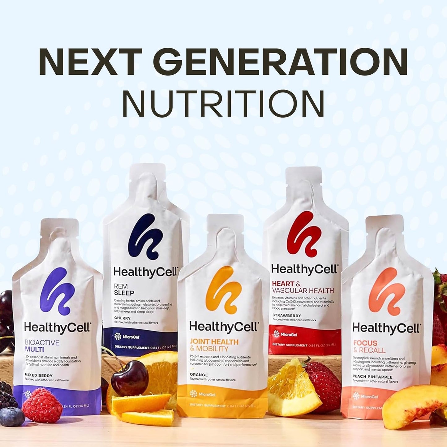 Healthycell Bioactive Daily Liquid Multivitamin for Men & Women – 20+ Essential Vitamins, Minerals & Antioxidants for Brain, Heart, Immunity, Energy, Skin & Hair Support - 30 Gel Packs