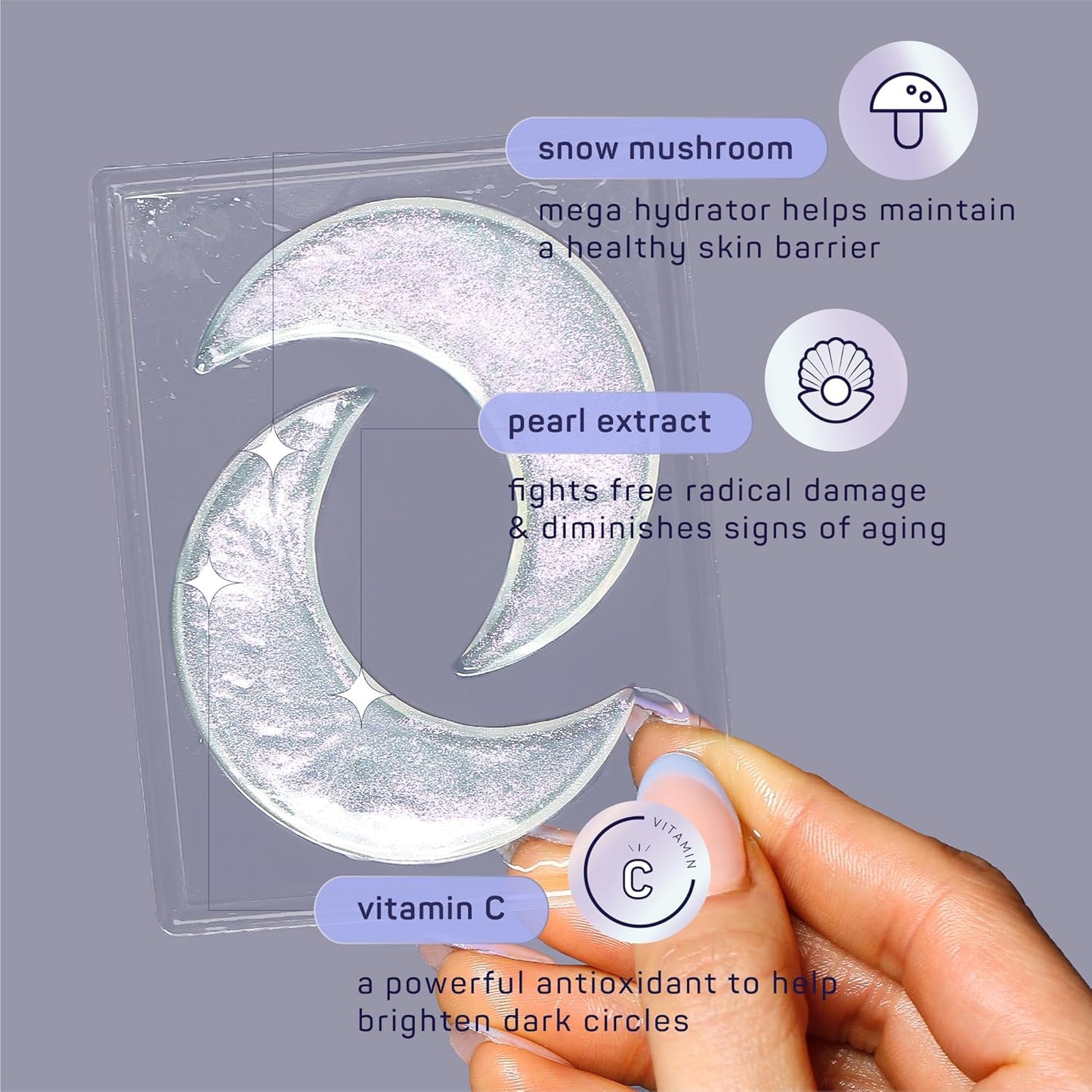 SpaLife Beauty Stargazing Radiating Under Eye Masks – Hydrogel Eye Patches for Dark Circles, Puffy Undereyes, & Discoloration with Vitamin C & Snow Mushroom – 2-in-1 Skincare Treatment – 24 Pairs
