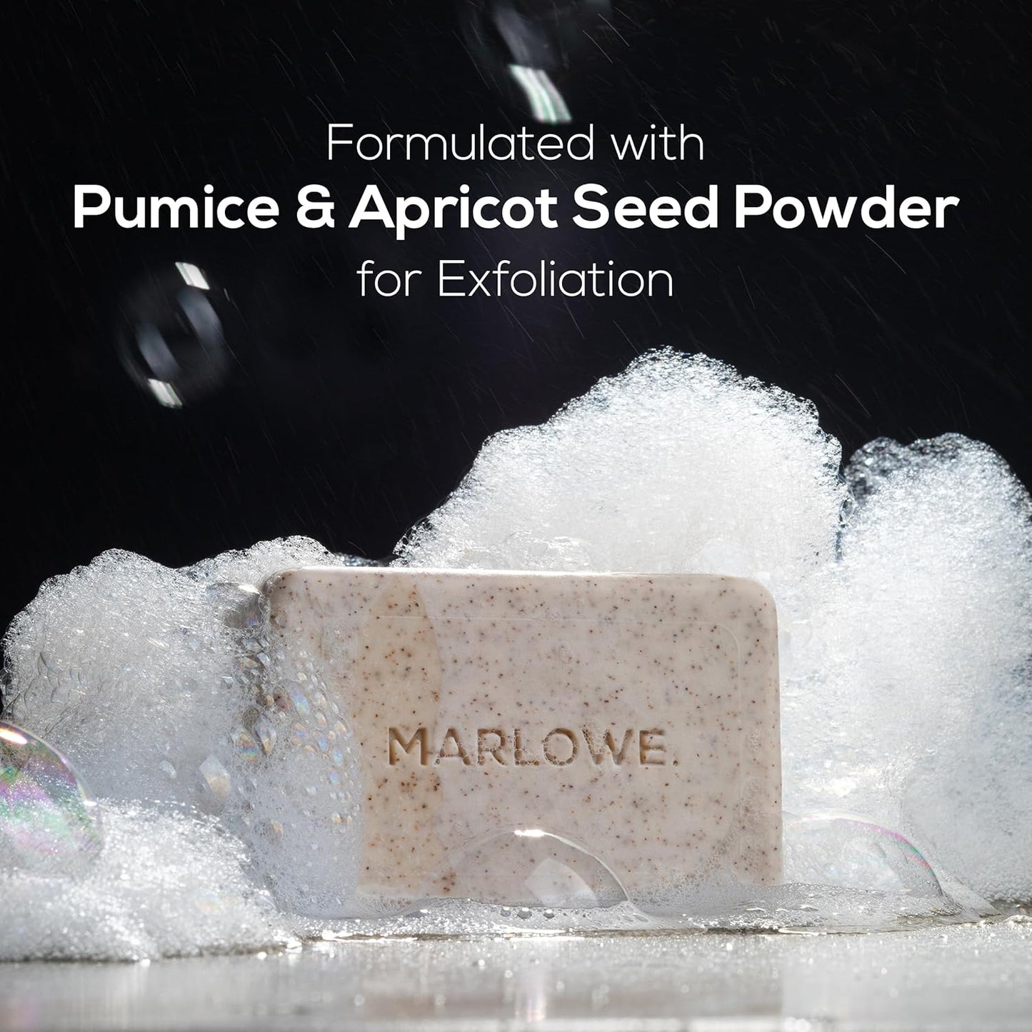 MARLOWE. No. 102 Body Scrub Soap 7 oz (6 Bars), Oud Wood, Exfoliating Soap Bar with Shea Butter, Olive Oil & Green Tea Extracts, Cleanses, Smooths & Revitalizes Skin, Earthy & Smoky Scent