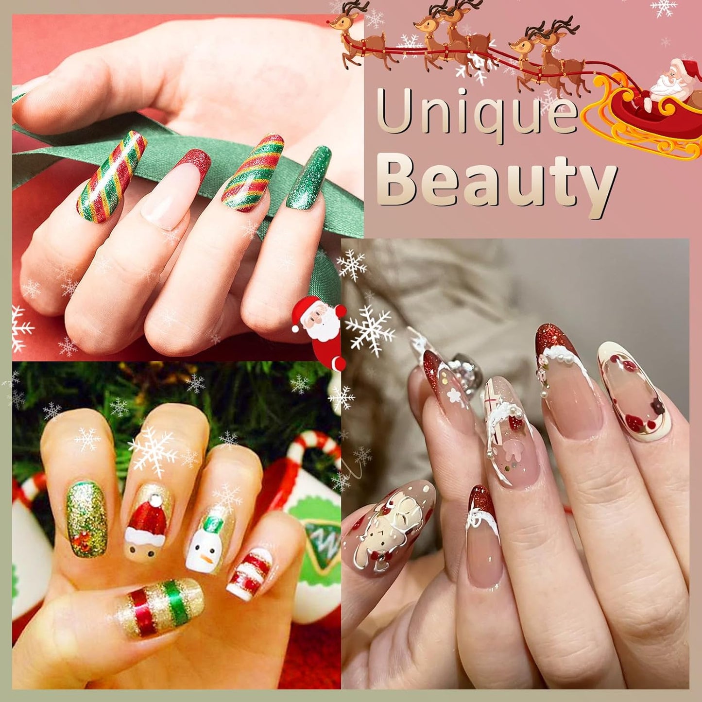 Allstarry Red Chrome Nail Powder, 2pcs Metallic Mirror Effect Dust Glitter Glazed Manicure Decoration Reflective Pigment for Gel Polish Valentines Nails Christmas Decoration- Red