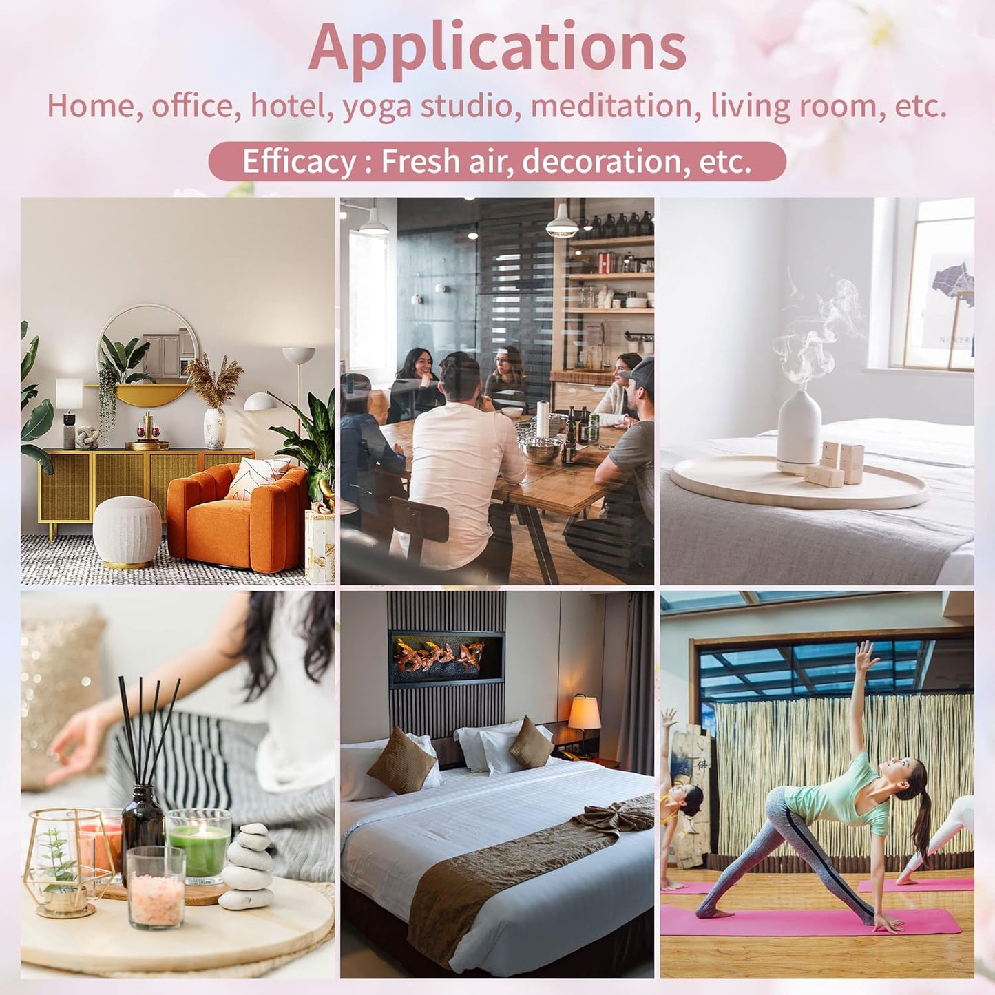 Yethious Cherry Blossom Essential Oil 10ML Set, Aromatherapy Oil for Diffuser, Fragrance, Soap Candle Making (2 Pack)