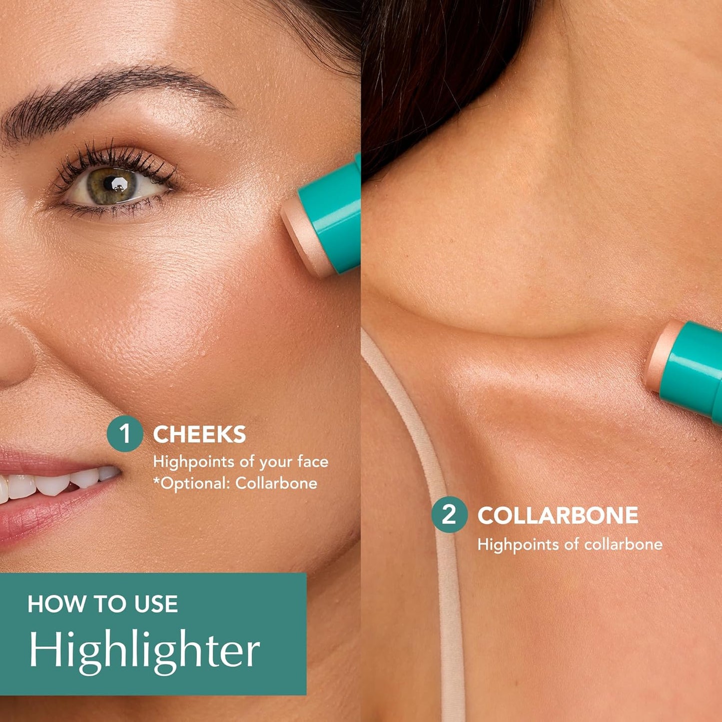 Thrive Causemetics Triple Threat Color Stick: Cream Highlighter Stick with Vitamin E, Evening Primrose Oil, Waterproof Smudge Proof Face Makeup Formula, Joy (Gold Shimmer)