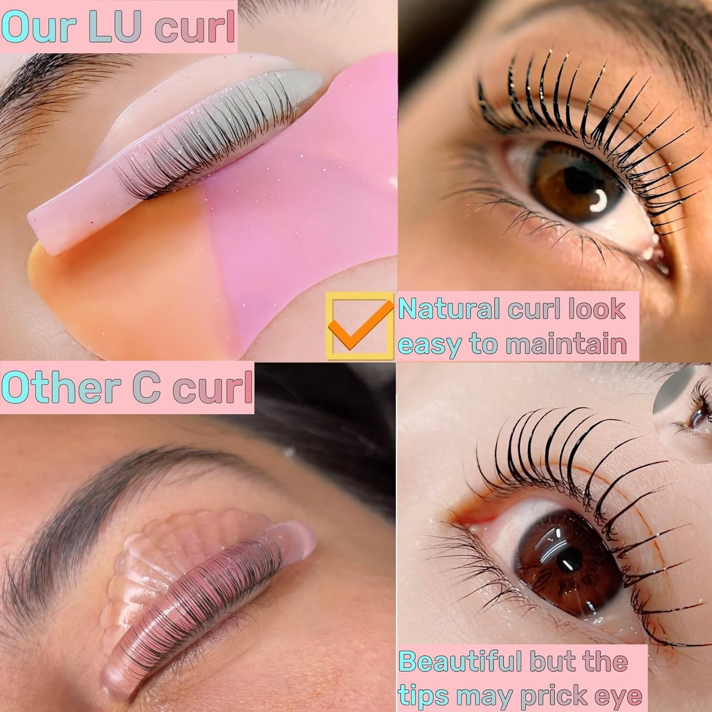 Eyelash Perm Pads 2025 New Gradient Color Silicone Lash Lift Rods Eyelash Perm Silicone Pads 8 Sizes 16 Piece Reusable Soft Lash Lift Pads Shield for Different Length Eyelashes Perfect Lifting