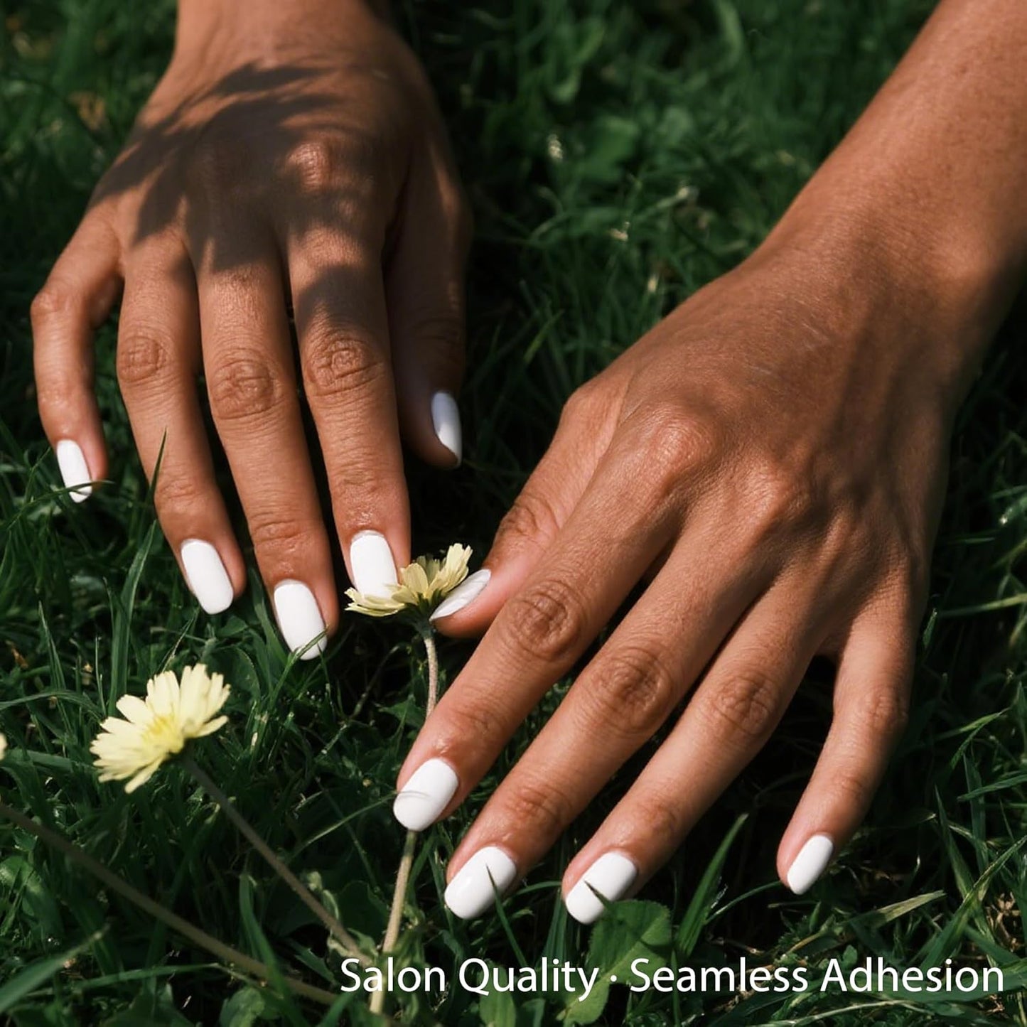 Semi Cured Gel Nail Strips-Gel Nail Polish Neutral Colors 36pcs DIY Salon Nails at Home for Teens & Adults Hot Yoga Proof Nail Wraps Works with Any UV/LED Lamps(White)