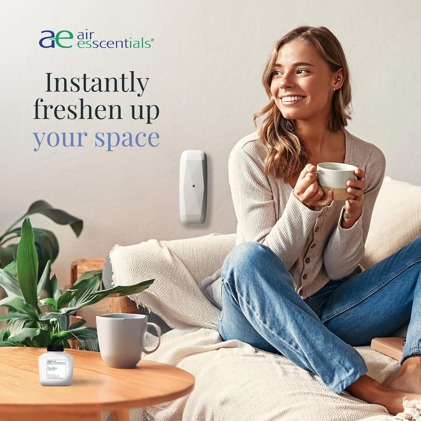 Fresh Blue Aroma Oil, Essential Oils Blend for Diffusers & Scent Machines, Mandarin, Ozone, and Cardamom Blend, Aromatherapy, Cold Air Diffuser Compatible, 100 mL