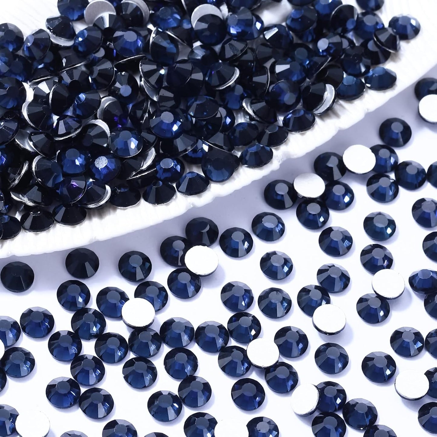 Montana Flatback Rhinestones, Glass Rhinestones for Nail Art and Craft, Glue Fix, Loose Crystal Gemstones(Montana, SS12, 1440pcs, 2.9-3.0mm)