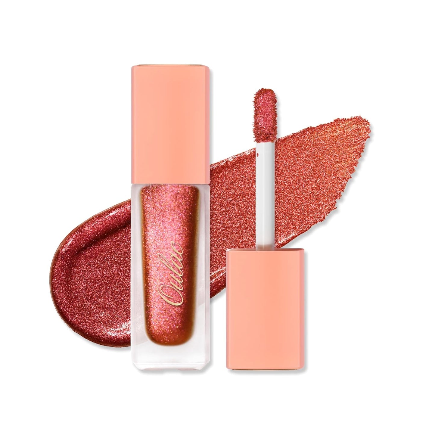 Oulac Liquid Glitter Eyeshadow Liquid Eyeshadow Duo-Chrome| Red Liquid Eyeliner Shimmer| Non-creasing Lightweight Moisturizing Formula Easy to Remove. Vegan & Cruelty-Free (18)