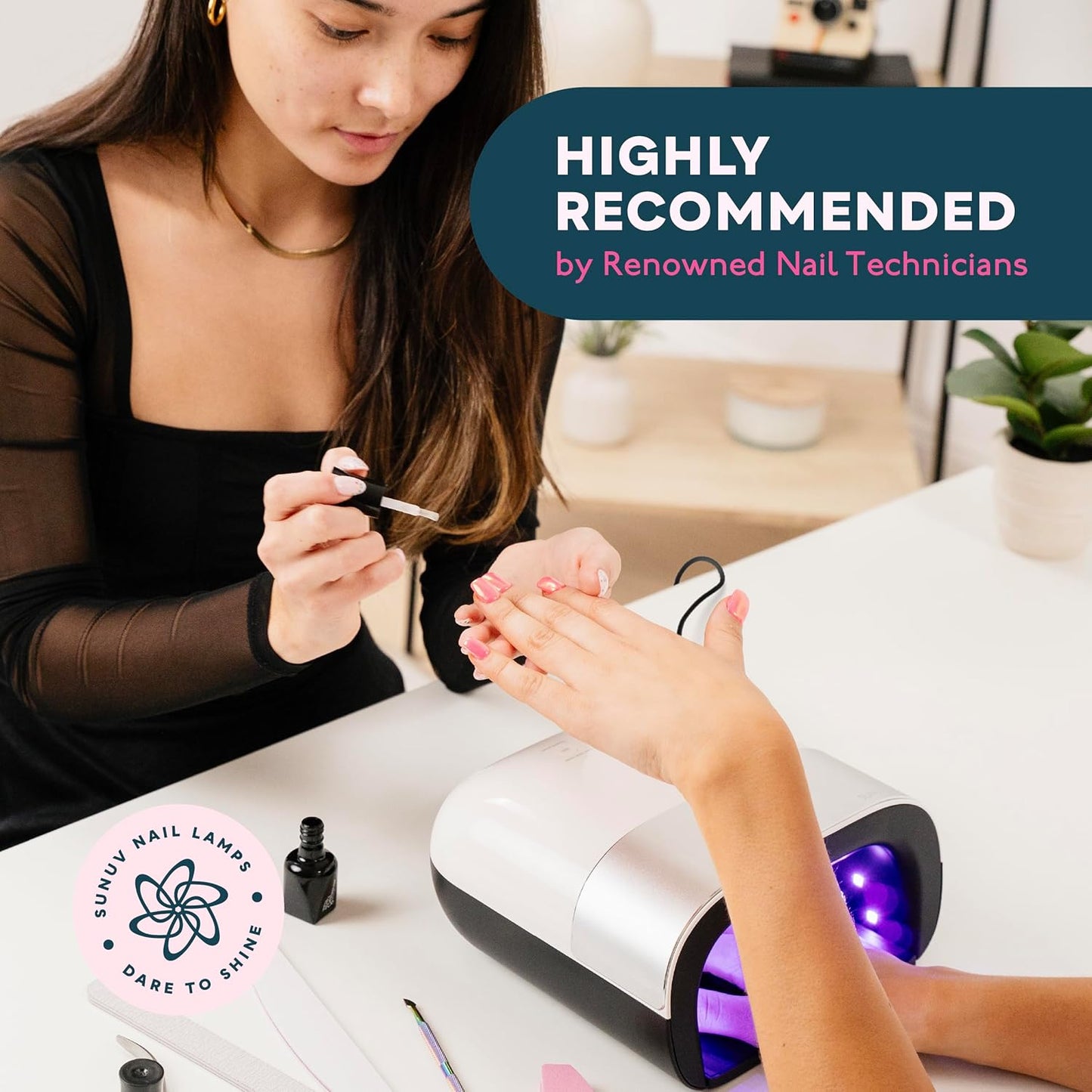 SUNUV SUN3 Professional UV Light for Gel Nails, LED Nail Lamp for Gel Polish with 4-Timer and Sensor, 39 PCS LED Beads, UV Dryer for Salon Home Gift for Woman Mom Girl