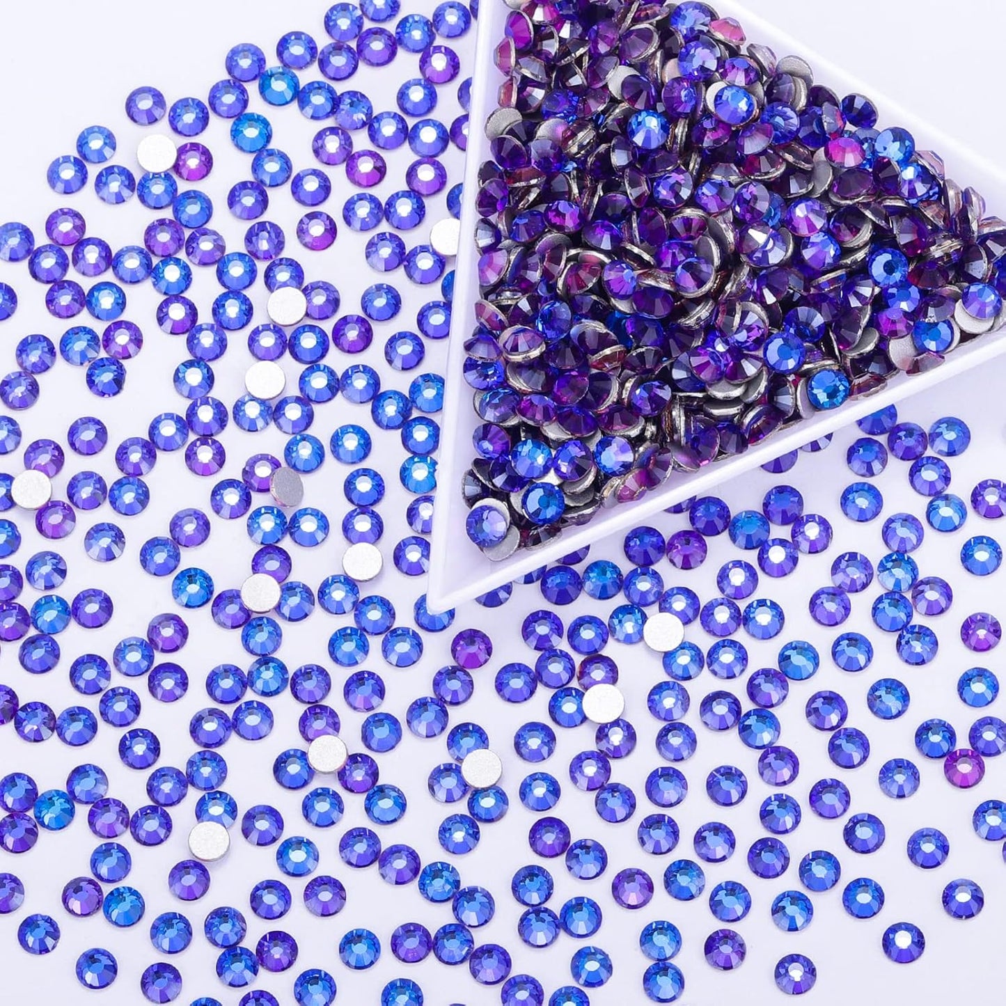 1440Pcs Purple Velvet Crystal Rhinestones,Glass Flatback Rhinestones Gemstones Small for Nail Face Makeup Art Crafts Clothes Decoration - (SS8,2.4mm,Purple Velvet)