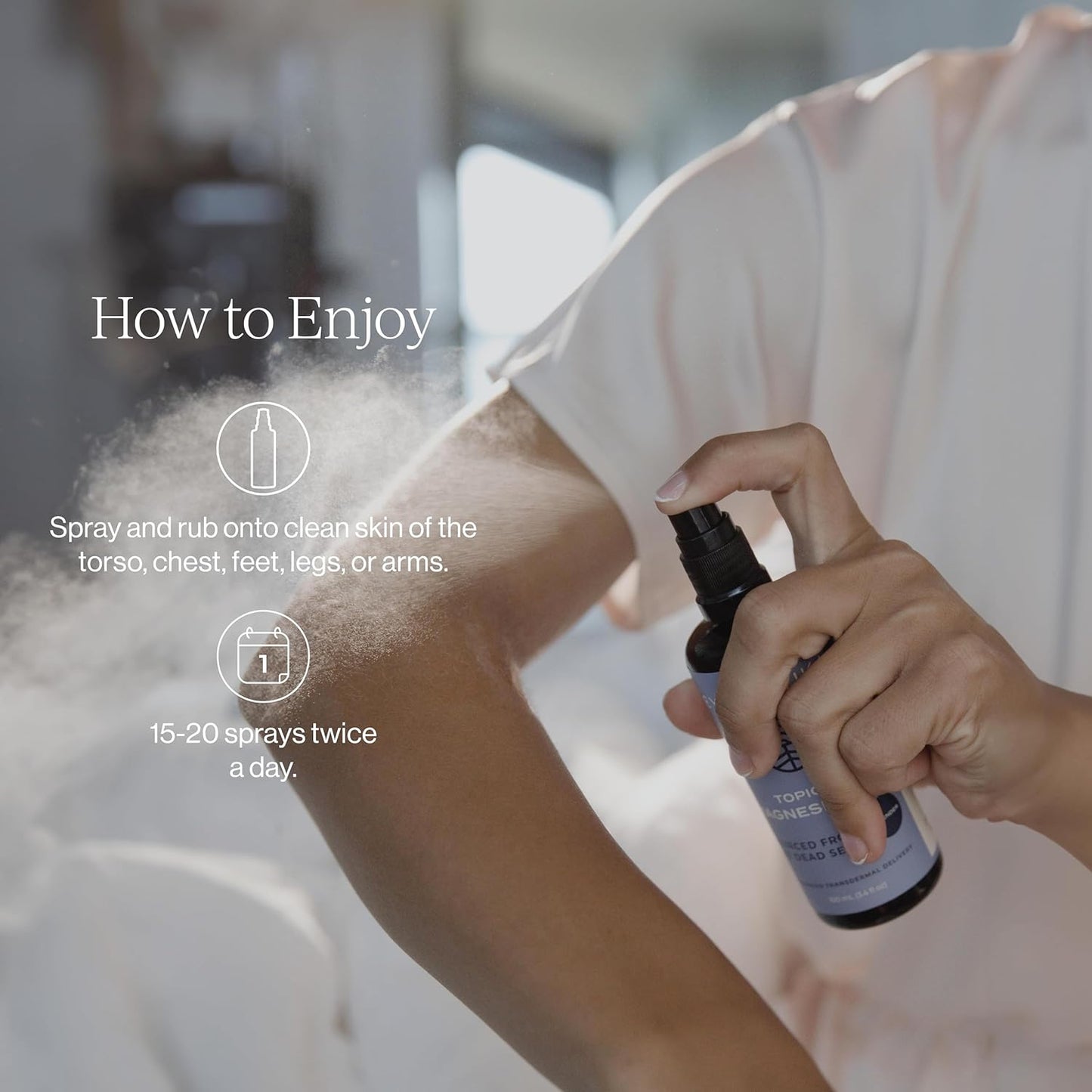 CYMBIOTIKA Topical Magnesium Oil Spray for Body, USA Made, Supplement for Leg Cramps, Muscle, Joint Health & Sleep Support, Includes Magnesium Chloride, Lavender Extract, Aloe Vera, 2pck (6.8 fl oz)