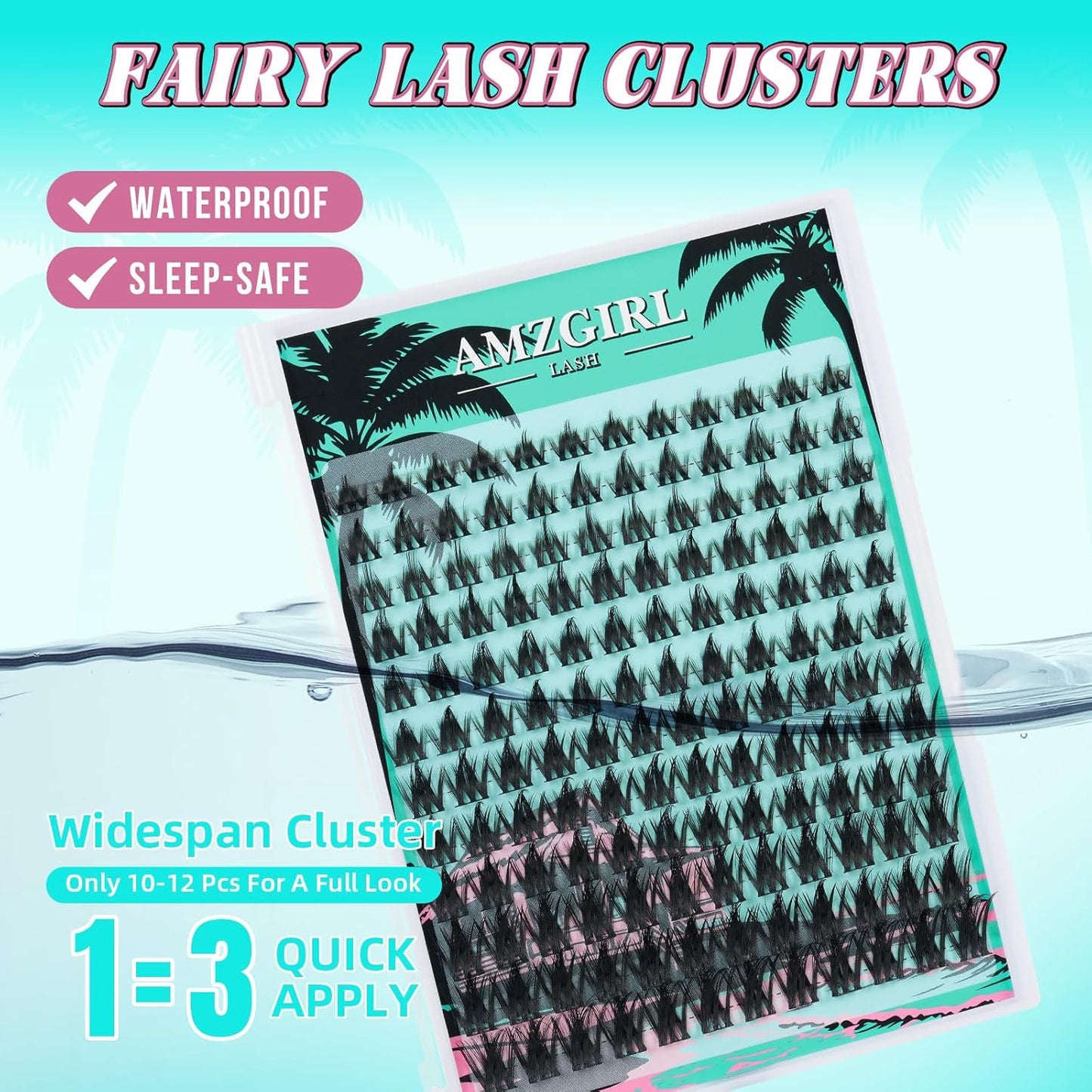 Fairy Lash Clusters Manga 144Pcs Eyelash Clusters Spiky Cluster Eyelash Extensions Individual Lashes Volume Anime Lash Clusters with Thin Band Lashes DIY at Home(Holiday,C-Mix8-18mm)