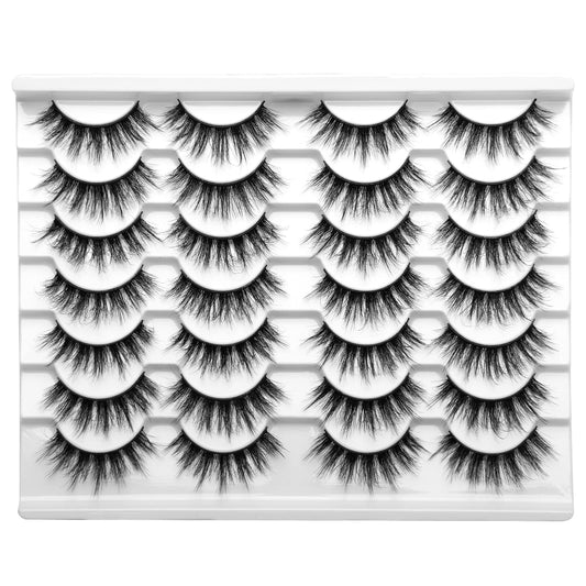 Fake Lashes False Eye Lashes Mink False Eyelashes Natural Cat Eye Lashes Fluffy Fake Eyelashes 16MM Lashes A25