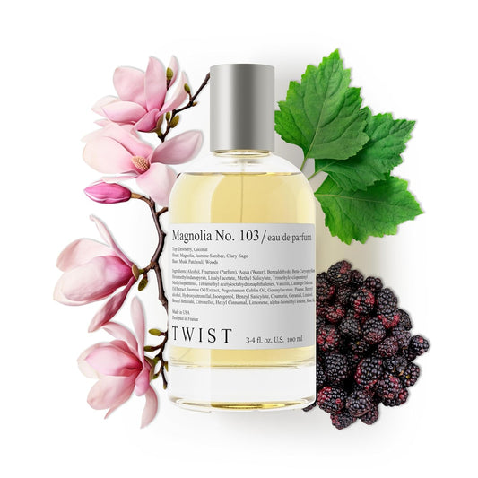 Twist Floral No. Magnolia No. 103 - Eau De Parfum Inspired by Guc. Flora Gorgeous Magnolia, Long-Lasting Perfume For Women, Paraben Free, Vegan, Clean Ingredients, Fragrance - 100 ml | 3.4 fl. oz.