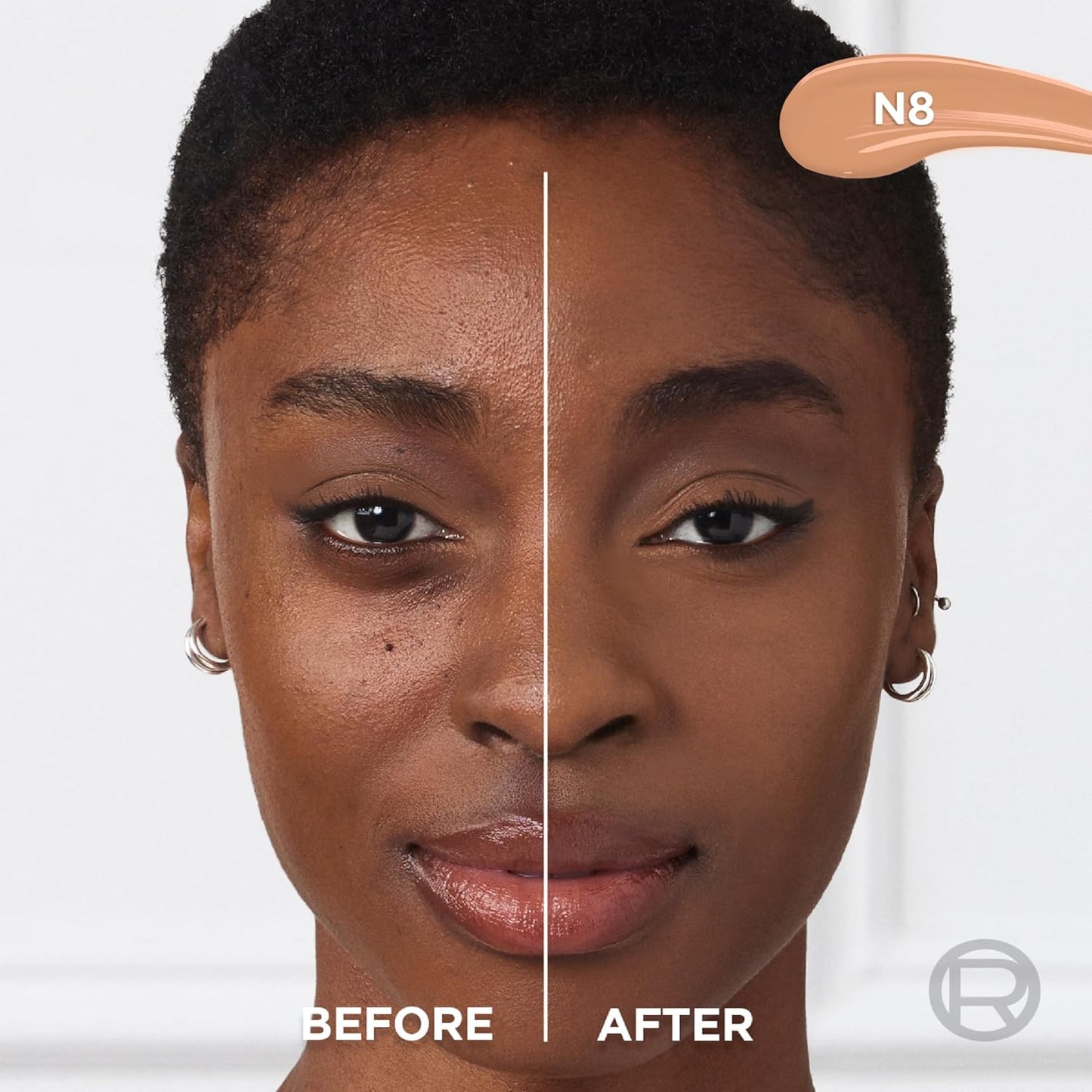 L’Oréal Paris True Match Radiant Serum Concealer, Brightening Under Eye Concealer Make Up with 1.5% Hyaluronic Acid and Caffeine, N8, 0.33 Oz