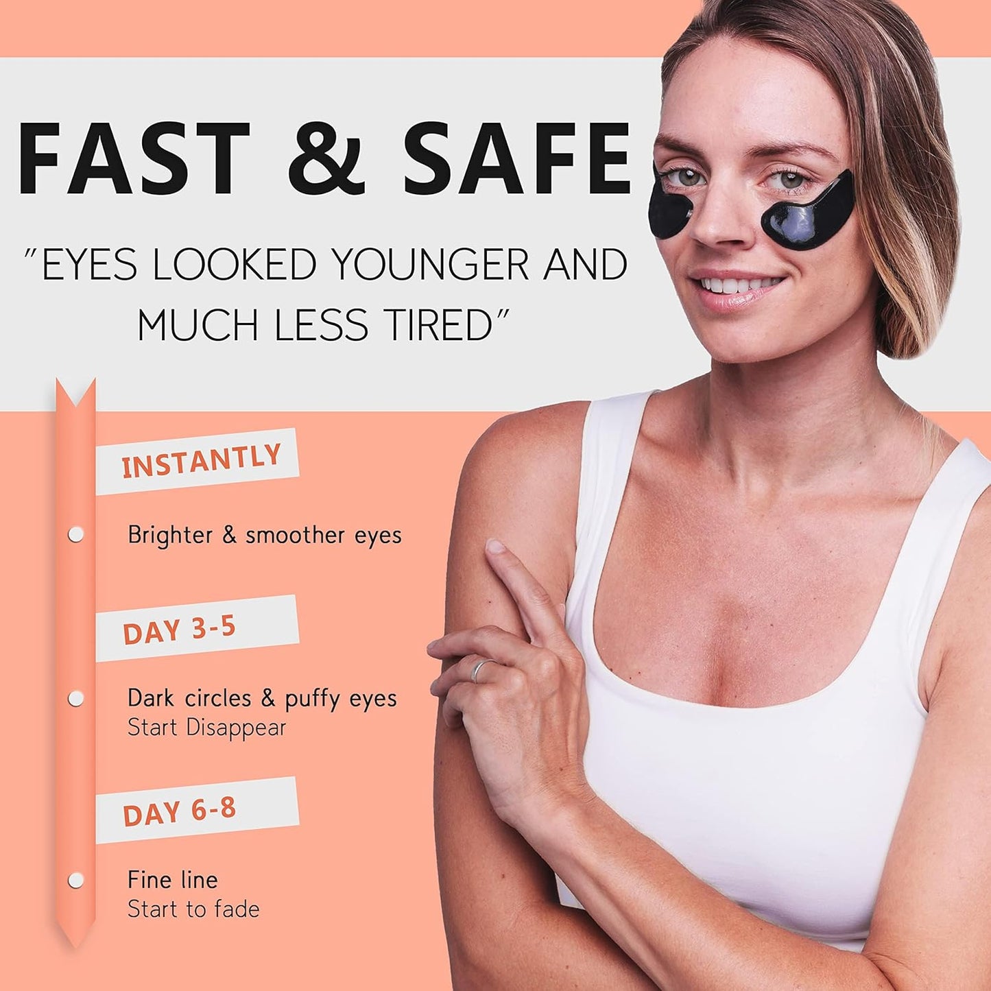 PURE SOL Hydrogel Gold Under Eye Mask - Hyaluronic Acid, Retinol - Anti-aging, Moisturizing and Hydrating - 12 Pairs | Eye Patches for Puffy eyes, Dark Circles - Gifts for Women. Gifts for Mom