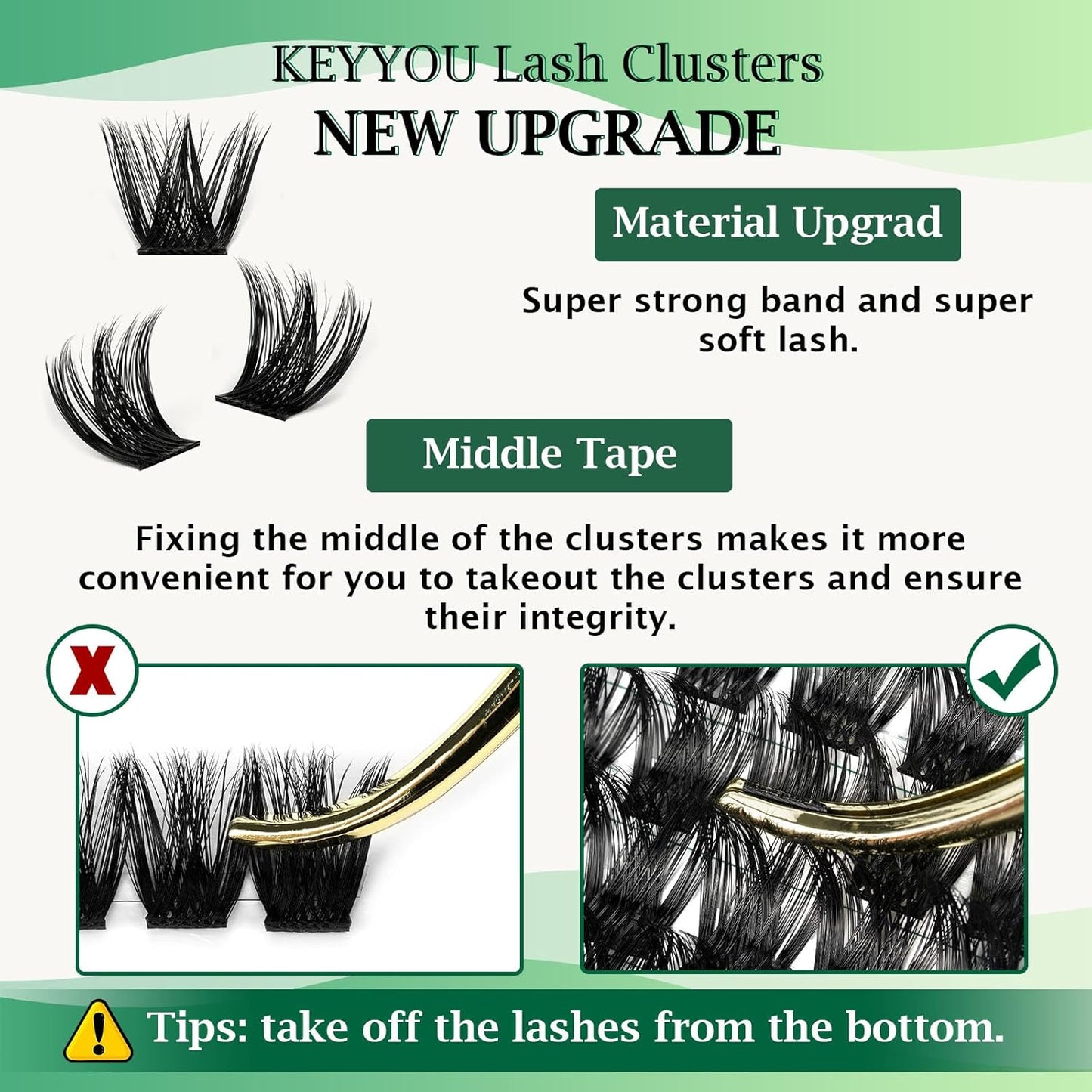 Lash Clusters 96pcs Eyelash Clusters Y02 D Curl 12mm Individual Lashes KEYYOU Volume Wispy Lash Extension Soft&Comfortable Easy DIY at Home(Y02,D-12mm)