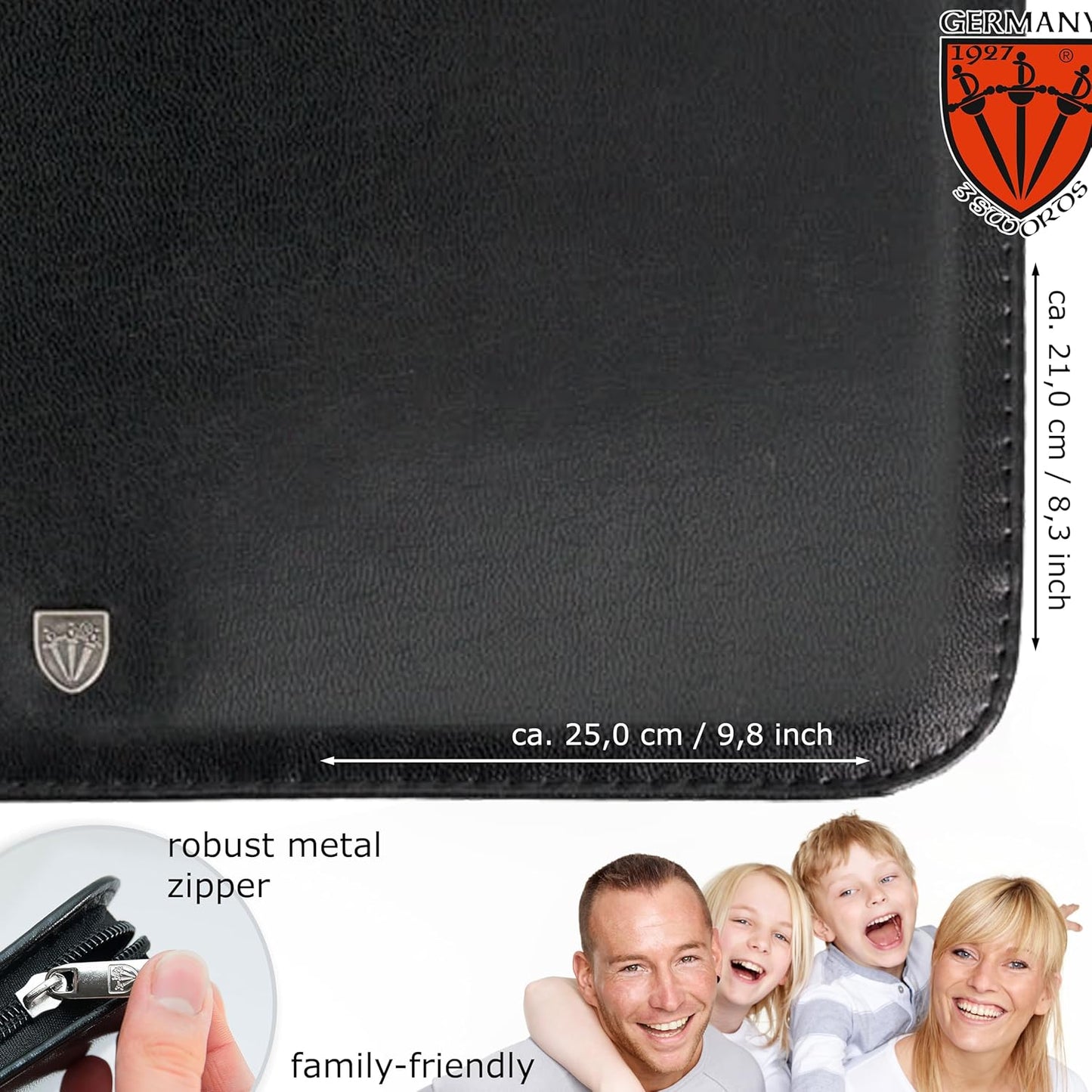 3 Swords Germany - Brand Quality 23 Piece Manicure Pedicure Grooming kit Set for Professional Finger & Toe Nail Care Tweezers File Clipper Fashion Leather case in Gift Box, Made by 3 Swords (0293)