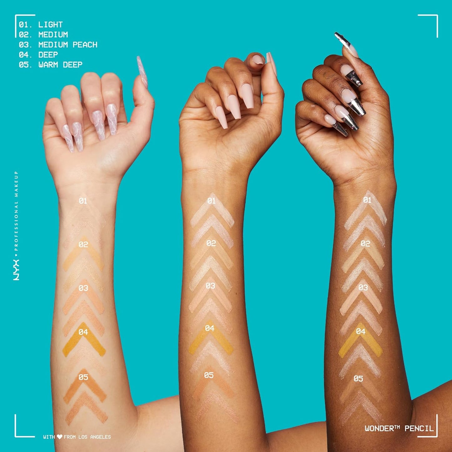 NYX PROFESSIONAL MAKEUP Wonder Pencil, Multi-Use Micro Highlighter & Concealer Stick - Medium Peach (Pack of 2)