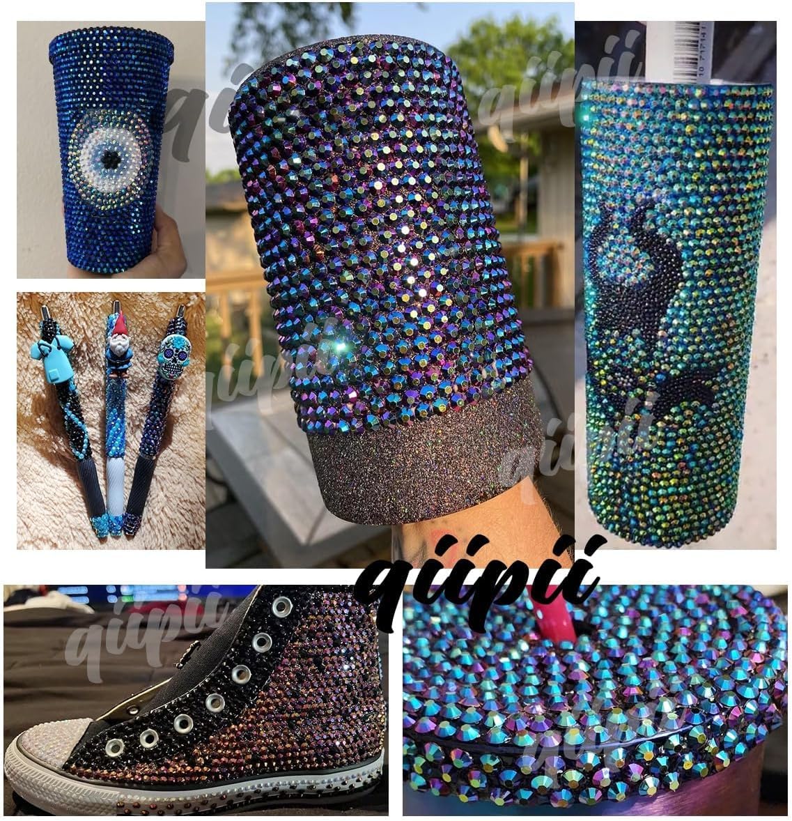 3mm 4mm 5mm 3 Boxes Pure Aquamarine Blue Resin Rhinestones for Bedazzling Crafting Flatback Jelly Stones Bulk Diamonds Gems for Nails Face Eyes Makeup Tumblers Bottles DIY Crafts Clothes Shoes