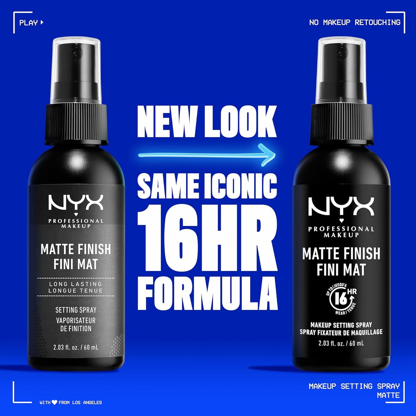 NYX PROFESSIONAL MAKEUP Makeup Setting Spray - Matte Finish, Long-Lasting Face Mist for up to 16HR Wear, Vegan Formula (Pack of 2)