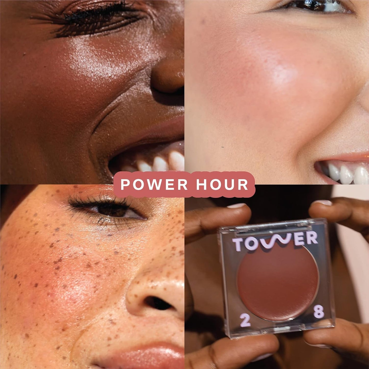 Tower 28 Beauty BeachPlease Cream Blush for Cheeks and Lips - Multi-Purpose Lip and Cheek Tint in Orange Blush - for Sensitive Skin – Color POWER HOUR, Luminous Finish